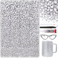25000Pcs Silver Clear Rhinestones for Bedazzling with B7000 Jewelry Glue, Non Hotfix Flatback Gems, Crystal Resin Rhinestones for Crafting Crafts Clothing Tumblers Mugs Shoes Fabric Decor Nail Art