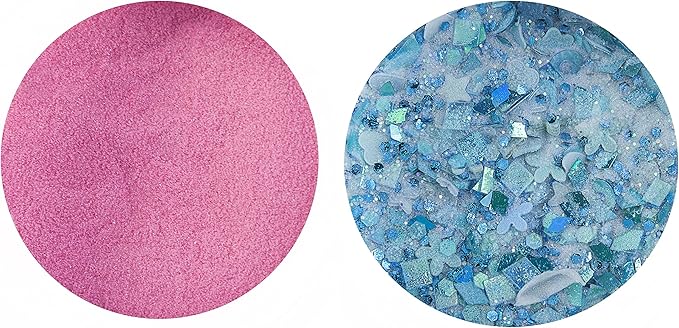 Nail Factory - Acrylic Powder Set Seven Collection, 14 Colors Mixed Shapes Set Glitter Nail Sequins Powder Holographic, Professional Nail Art Cosmetic, 3.5 Gr. Each One.