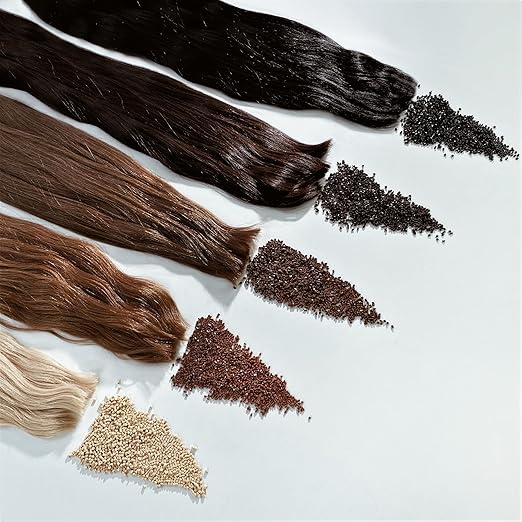 25 g Hair Extension Italian Keratin Glue Granule Pellet for Hot Fusion, K Tip, U-Tip, I-Tip, Keratin Granule Bead, Hair Glue, Hot Keratin Glue for Hair Extension and Nail Design (Black)