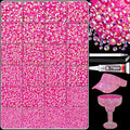 25000Pcs Hot Pink AB Rhinestones for Bedazzling with B7000 Jewelry Glue, Non Hotfix Flatback Gems, Crystal Resin Rhinestones for Crafting Crafts Clothing Tumblers Mugs Shoes Fabric Decor Nail Art
