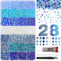 RODAKY Blue Rhinestones for Crafting Bedazzling,3-6MM Resin Rhinestones for Nails Art,Blue Nail Rhinestone and Gems,Nail Diamond Flatback Gems Crystals Charms for Nail Design DIY Makeup Decor