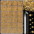 25000Pcs Resin Rhinestones for Crafting, Gold 2-6mm Mixed Sizes Non Hotfix Flatback Gems, Bedazzling Crystal for DIY Crafts Clothing Tumblers Mugs Shoes Fabric Nail Art