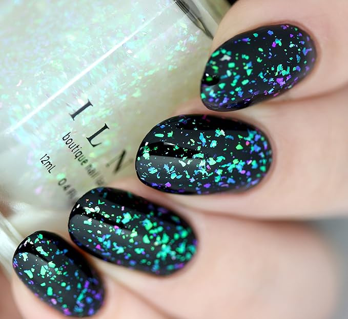ILNP Imagine That - Green, Blue, Violet Color Shifting Iridescent Flakie Topper Nail Polish