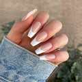 The Nailest - Instant Luxury Acrylic Press-on Nails-Medium Coffin- Timeless French