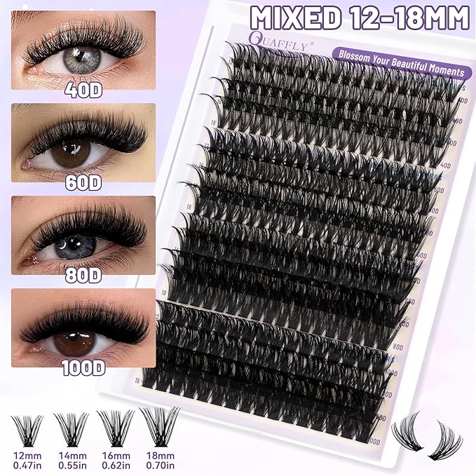 Lash Clusters Kit 949pcs Natural Cluster Lashes With Bottom Lash Manga Lashes with Lash Bond and Seal Remover Dual-Ended Brush Headband Wristband Tweezer Lash Extension Kit for Beginner