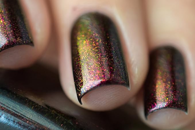 ILNP Lights Out - Rich Black Shimmer Nail Polish