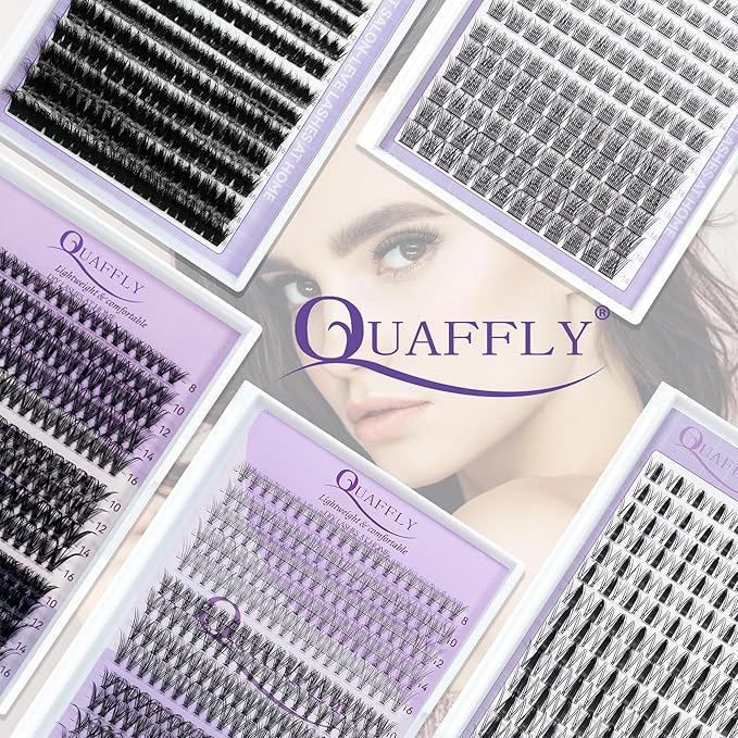 Lash Clusters Kit Multiple Styles Mixed Length Eyelash Set Includes 2 Lash Bond and Seal & 2 Lash Remover 1 Tweezers For DIY Lash Extensions Kit At Home