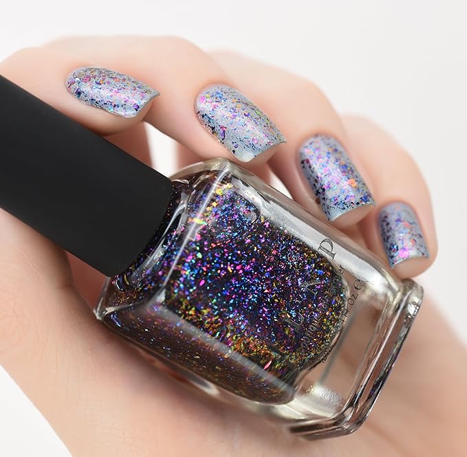 ILNP Mayfield - Purple, Pink, Green, Gold, Blue Ultra Chrome Flakie Nail Polish