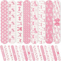 H1vojoxo Coquette Pink Bow Nail Files - 48pcs Coquette Pink Bow Double Sided Emery Boards for Girl’s Birthday Gifts Spa Party Emery Boards for Women Employee Coworkers Staff Wedding Party Nail Files