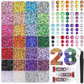 20000Pcs Resin Rhinestones for Crafting, Multicolor 3/4/5mm Flacktback Gems with 3Pcs B7000 Jewelry Glue, Bedazzling Crystal for DIY Crafts Clothing Tumblers Mugs Shoes Fabric Nail Art