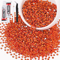 3000PCS SS12/3mm Crystal Rhinestones (Orange/Hyacinth) with 2Pcs 10ml B7000 Jewelry Glue, Bedazzling Flatback Glass Rhinestones for Crafting, Gems Diomand Charms for Tumbler Shoes Clothing Nail Art