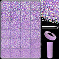 25000Pcs Resin Jelly Rhinestones with Tweezers for Crafting, 2-6mm Mixed Sizes (Lavender Purple AB) Non Hotfix Flatback Gems, Bedazzling Crystal for DIY Crafts Clothing Tumblers Shoes Decor Nail Art