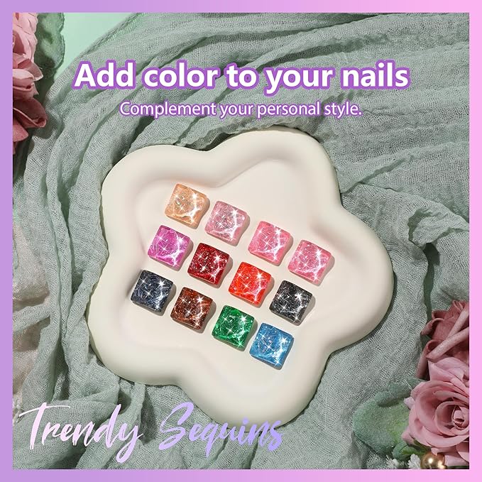 ABAC 24 Color Hema-Free Solid Gel Nail Polish,Ombre Gel Nail Polish,Pat Paint Nail Gel- Blush Pink & Midnight Blue Clump-Free Glam for Office Holidays Parties 28-Day Chip-Free All-year Essentials