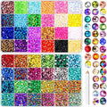 48000Pcs Gems for Crafting,Resin Jelly Rhinestones for Crafting, 48 Color 3mm Flatback Gems for Diamond Art DIY Crafts Clothing Shoes Nail Art Decoration