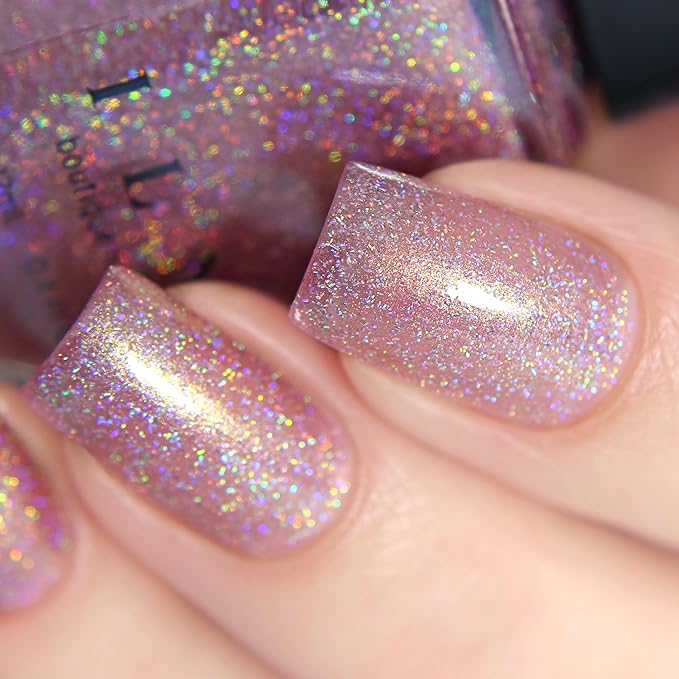 ILNP Ballet Slipper - Soft Pink Holographic Nail Polish