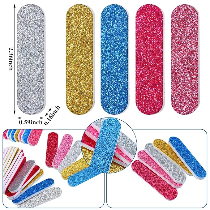 Sumind 100 Pcs Nail Files Bulk Emery Board Professional Reusable 180 Grit Double Sided Colorful Mini Fingernails Files Tools for Acrylic Buffer Manicure Home Salon Nail Shaping Buffing Smoothing Filer