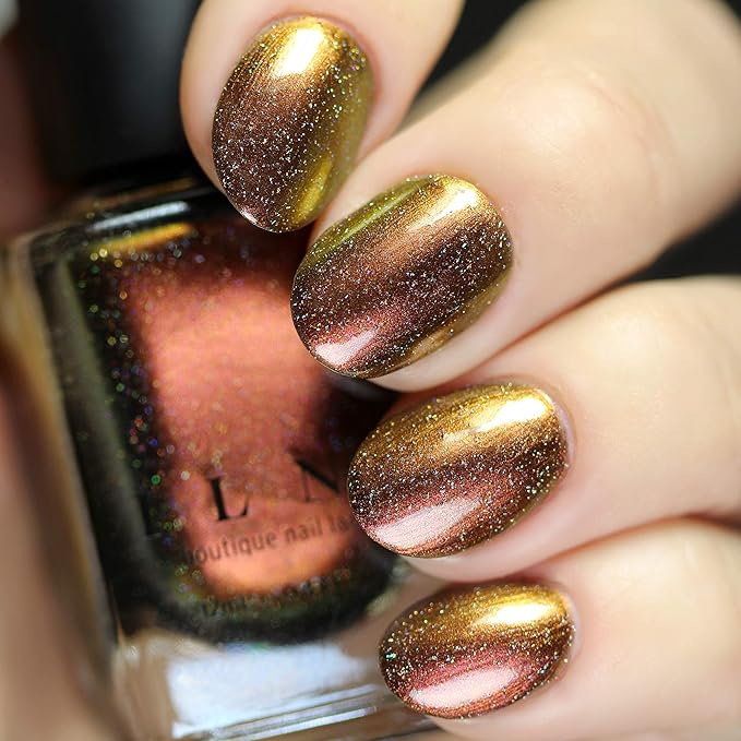 ILNP Greatness (H) - Red to Gold Holographic Ultra Chrome Nail Polish, Chip Resistant, 7-Free, Non-Toxic, Vegan, Cruelty Free, 12ml