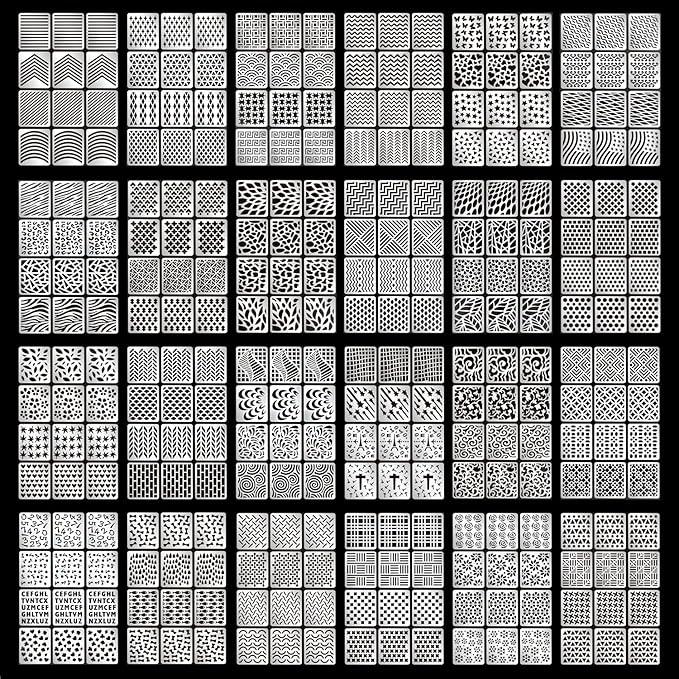 eboot 288 Pieces 96 Designs Nail Vinyls Nail Stencil Sticker Sheets Set for Nail Art Design, 24 Sheets