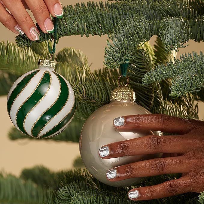 Sally Hansen Miracle Gel, Tinsel Time for Two, Long Lasting, Gel-Like Formula, No UV Lamp Needed, Semi Opaque, Shimmery Nude Nail Polish
