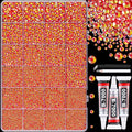 25000Pcs Resin Jelly Rhinestones with Tweezers for Crafting, Red AB Flatback Gems, Bedazzling Crystal with 3Pcs 10ml B7000 Jewelry Glue for DIY Crafts Clothing Tumblers Shoes Fabric Nail Art