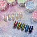 Daily Charme Stardust Chrome Powder (Set) 1g, Iridescent Nail Chrome Powder with Holographic Effect for DIY/Nail Salon Manicure