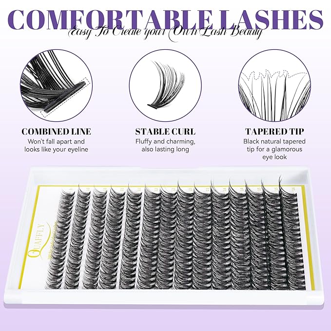 5-Pack False Eyelashes Kit with Lash Glue & Seal, Remover, Tweezers, Curler | Professional Lash Extension Set for Natural/Dramatic Look, Reusable, Salon & Home Use