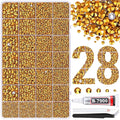 30000Pcs Resin Rhinestones for Bedazzling with B7000 Jewelry Glue, Mine Gold Flatback Gems Rhinestones for Crafting, Clothing Tumblers Mugs Shoes Fabric Decor Nail Art
