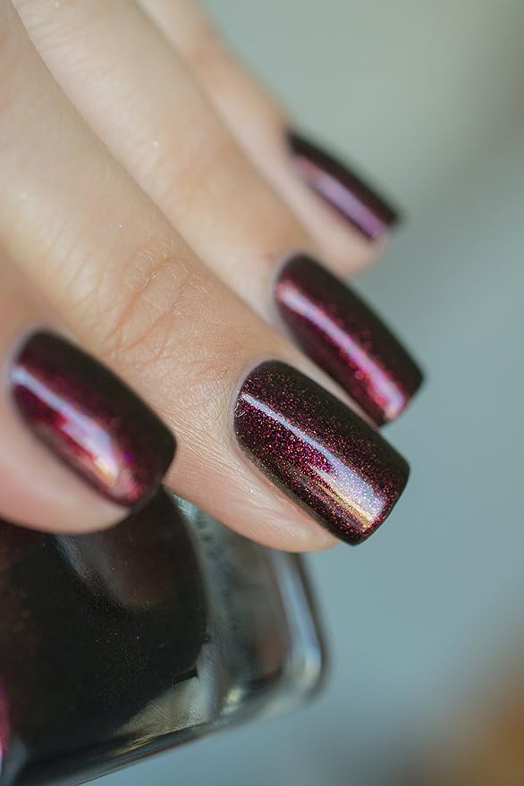 ILNP Lights Out - Rich Black Shimmer Nail Polish