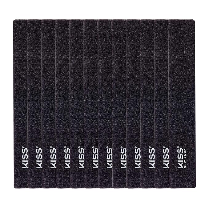 KISS Nail Files Wide Board Grinder (12 pieces) F103N Double Sided, Reusable, Washable