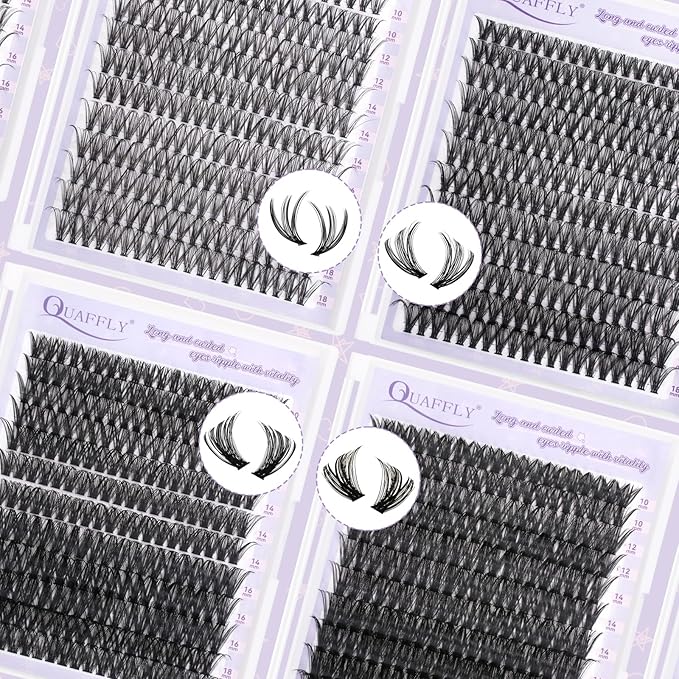 Lash Extension Kit 960Pcs D Curl Individual Lashes Kit Includes 4 styles of Lash Bond and Seal Remover and Tweezers (10-18MM-30+40+60+80D)