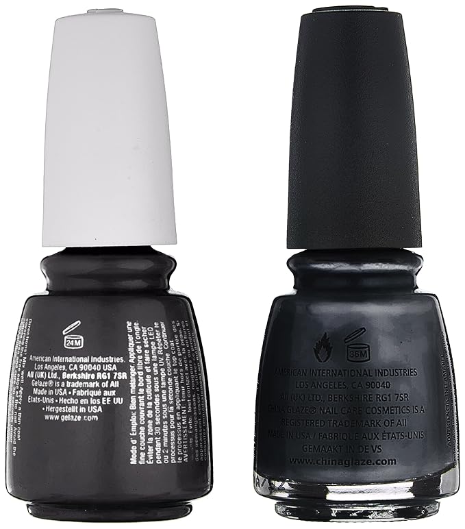 China Glaze Gelaze Tips and Toes Nail Polish, Black Diamond, 2 Count