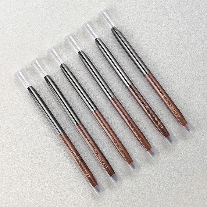 100% Pure Kolinsky Hair Acrylic Nail Brush Sandalwood Handle Professional Manicure Brushes for Powder Nail Acrylic Application - Salon & DIY Nail Art Essentials - Size 14, 1.0 Count