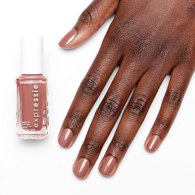 essie expressie Quick Dry Vegan Nail Polish, Dusty Pink Brown, Remote Friends, 0.33 Ounce