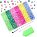 30000PCS Resin Flatback Rhinestones Kit, Jelly Resin Non-Hotfix Rhinestones for Crafts DIY Design, Tumblers, Clothes, Makeup, Nail Art 2mm, 3mm, 4mm, 5mm (Pink Green Rhinestones)