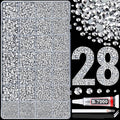 30000Pcs Resin Rhinestones for Bedazzling with B7000 Jewelry Glue, Silver Flatback Gems Rhinestones for Crafting, Clothing Tumblers Mugs Shoes Fabric Decor Nail Art