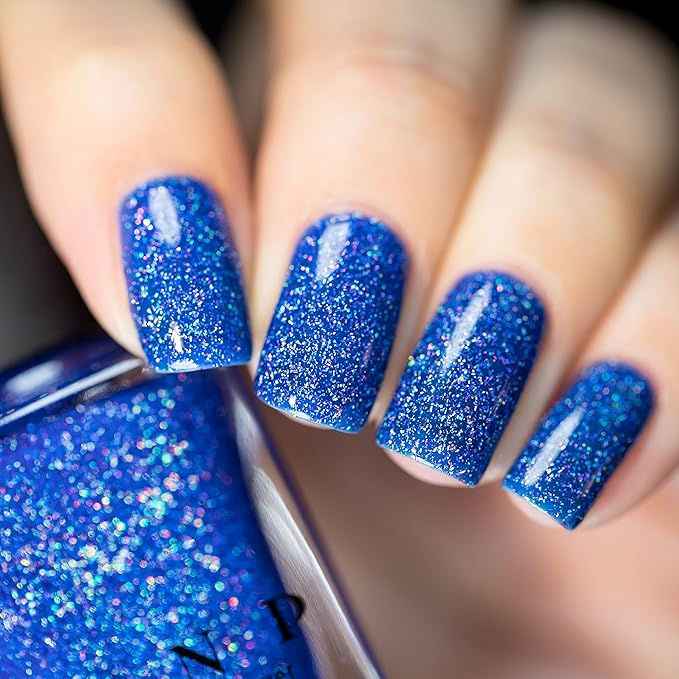 ILNP Good Vibes - Vivid Cobalt Blue Holographic Sheer Jelly Nail Polish