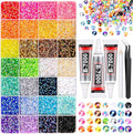 34000Pcs Resin Rhinestones for Bedazzling Kit, Mixed-Color 3mm Bedazzled Crystal with 3Pcs 10ml B7000 Jewelry Glue, Flatback Gems for DIY Crafts Clothing Nail Art Makeup