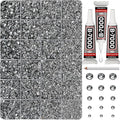 33000Pcs Grey Rhinestones for Bedazzling, Bedazzler Kit with Flatback Craft Rhinestones Gray Bulk and B7000 Glue, 2,3,4,5,6mm Resin Flat Back Crystals for Craftings, Crafts, Clothes, Shoes, Nails
