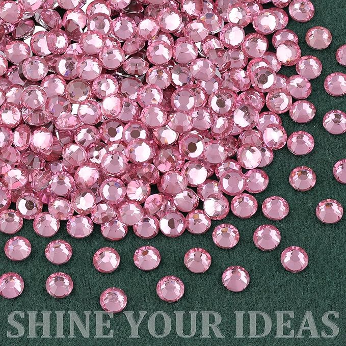 Resin Rhinestones for Crafting with B7000 Jewelry Glue, 2 Boxes Dark Pink Flatback Crystals with 3Pcs 10ml Glue for Bedazzling Crafts DIY Nail Art Makeup，Non Hotfix Gems for Clothing Shoes