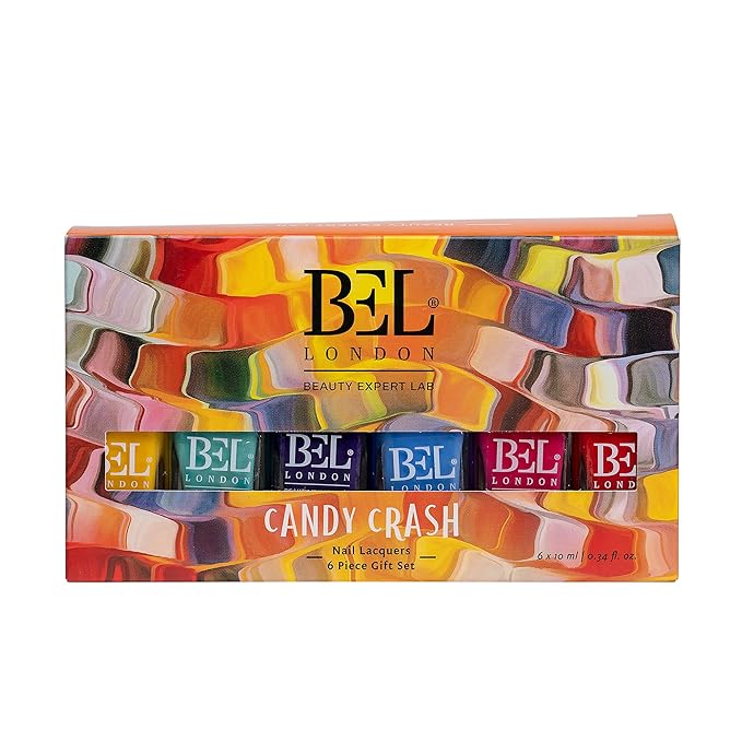 BL Candy Crash Luxury 6 Pack Nail Polish Set - The Queen Of Deluxe Nail Polish Sets - The Perfect Set For The Perfect Manicure - A Professional Quality Quick Dry Nail Polish Set