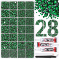 30000Pcs Resin Rhinestones for Bedazzling with 3Pcs B7000 Jewelry Glue, Emerald Green Flatback Gems Rhinestones for Crafting, Clothing Tumblers Mugs Shoes Fabric Decor Nail Art