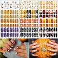 TailaiMei 12 Sheets Halloween Nail Wraps Stickers Nail Polish Strips Self-Adhesive Full Wraps with 2 pcs Nail Files for DIY Nail Art Decals (Pumpkin Style)