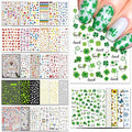 36 Sheets Varied Nail Art Stickers, All Holiday Variety Pack Seasonal Nail Decals, Self-Adhesive Pegatinas Uñas Colorful Design for Flowers Butterflies Luminous Star Halloween Christmas