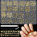 240 Pcs Gold Bow Nail Charms, Golden Bows Nail Art Studs for Acrylic Nails, 3D Alloy Bow Bowkont Nail Art Charms, Gold Bows Nail Art Charms Jewelry for Nails DIY Y2K