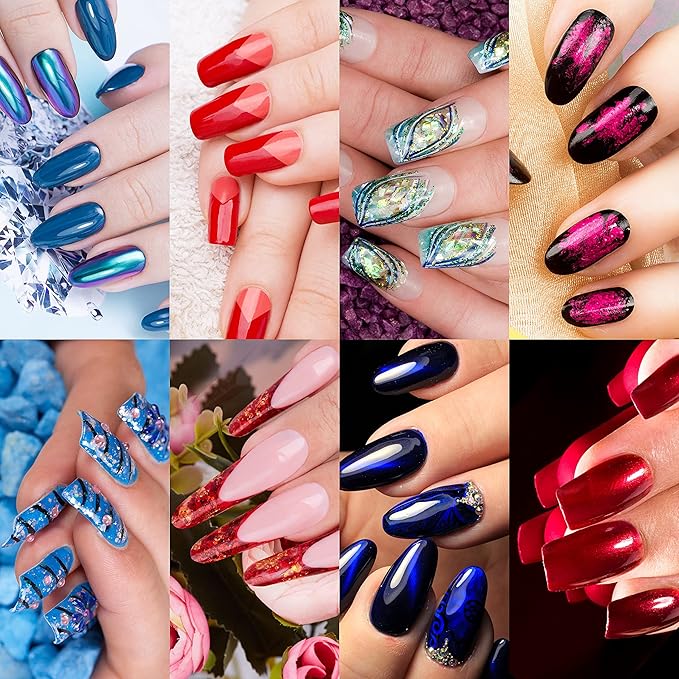 200Pcs Professional Long Nail Forms for Acrylic Nails, Polygel Nails, Thick Nail Extension Forms for Nail Art Tips, Premium Acrylic Nail Paper Forms, Nail Former Stickers for Professional Use