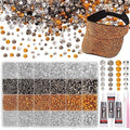 26000PCS Gold Silver Black Flatback Rhinestones for Crafting, Resin Rhinestones for Bedazzling Kit, 2/3/4/5/6mm Flatback Gems Jewels for DIY Mugs Tumblers Clothing Shoes Nail Art
