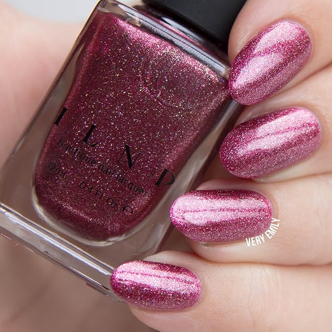 ILNP Velvet Rope - Dark Magenta Holographic Metallic Nail Polish