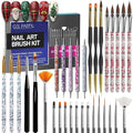 GELPARTY Nail Art Brush Kit – 32 PCS Professional Nail Brushes for Acrylic, Gel, UV/LED, Ombre & 3D Design | All-in-One Manicure Tool Set for Salon & DIY