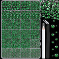 25000Pcs Resin Rhinestones for Crafting, Emerald Green 2-6mm Mixed Sizes Non Hotfix Flatback Gems, Bedazzling Crystal for DIY Crafts Clothing Tumblers Mugs Shoes Fabric Nail Art