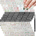90 Sheets Christmas Nail Stickers 3D Self Adhesive Winter Xmas Nail Decals Santa Claus Christmas Tree Snowflake Nail Art Stickers Decals Cute Christmas Nail Art Supplies for Women Manicure Decorations